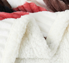 Printed & Striped Flannel Fleece Throw Blanket for Couch Soft & Warm Fluffy Cream White Blanket, Decorative And Giftable Striped Blankets for Women, Men
