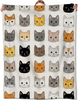 Cute Cat Blanket,Colorful Kitten Head Pattern Flannel Throw for Kids,Women,Pet Lovers as Gifts,Cozy Soft Blankets for Couch,Bed,Office,Camping,Picnic,Decorative Throws