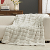 Luxury Plush Quilted Throw Blanket – Ultra Soft Thick Solid Color Sofa Blanket, Cozy Warm Winter Decorative Throw for Couch & Bed, All-Season, OEM Custom Size Manufacturer