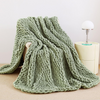 Chunky Knit Plush Throw Blanket – Luxury Ultra Soft Solid Color Knit Blanket for Sofa & Bed, Cozy All-Season Decorative, OEM Custom Size Manufacturer