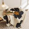 Floral Throw Blanket Big Flower Pattern Soft Cozy Warm Fuzzy Fluffy Microfiber Feather for Couch Bed Sofa Baby Pets Home Decor All Season (Chen Grey, 47''x59'')