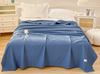 Soft Breathable Lightweight Waffle Blanket - Polyeter with Cotton All-Season Layering Bed Blanket