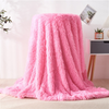 Solid Color Plush Fleece Blanket for Couch Bed Sofa Shaggy Faux Fur Decorative Throw Blanket Reversible Queen King Size 