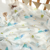 6 Layers Cotton Baby Unisex Super Soft Muslin Bath Towels, 110 X 110 Cm Animal Cozy Blanket Soft Breathable Muslin Baby Swaddles