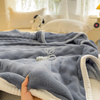 Soft Twin Size Throw Blanket Bed Blankets for All Season Solid Color Rabbit Fur Plush Fleece Blanket for Indoor Outdoor 