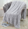 Throw Blanket Couch 2 Layers,Long Feather Throw Blanket for All Ages Home Decor
