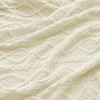 Cable Knit Throw Blanket & Pillow Set, Cream White Set of 3, Knitted Blanket (50"x60") & 2 Pillow Covers (18"x18"), Soft & Cozy Decorative Set for Couch, Bed, Sofa