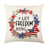 4th of July Patriotic Faith Family Freedom Decorative Throw Pillow Covers 18x18” Print Pillow Cover for Sofa Couch Bedroom Coffice Garden Home Decoration 