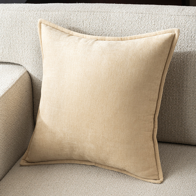 Solid Color Throw Pillow Covers 18x18 Inch Soft Orange Gray Chenille Pillow Covers for Sofa Couch Office Living Room Pillow Cases 