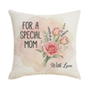 Birthday Pillows for Mom 18x18 Inch Decorative Throw Pillow Covers for Couch Sofa Garden Farmhouse Outdoor Decoration Happy Mother's Day Floral Throw Pillow Covers 
