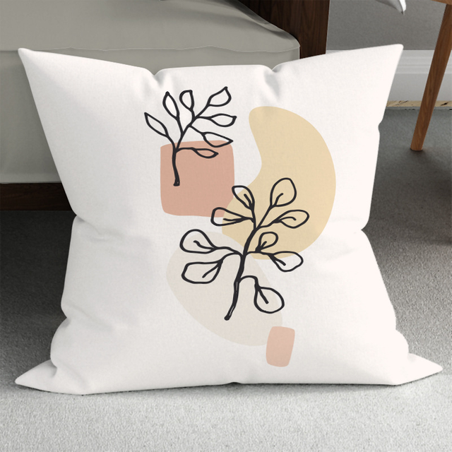 Rustic Bohemian Abstract Cushion Covers Bohemian Pillowcases Mid Century Square Linen Decorative Pillowcase Throw Pillow Covers for Sofa Chair Couch BedroomFarmhouse Sofa Garden Couch Indoor And Outdo