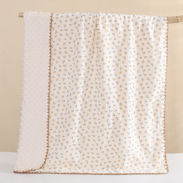 Cotton Baby Muslin Blanket Soft Breathable Baby Receiving Blanket For Infant Multilayers Absorbent Breathable 100% Swaddle Blankets 