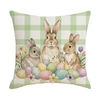 Spring Welcome Hello Decorative Throw Pillow Easter Bunny Eggs Truck Pillow Covers Porch Outdoor Home Decor Floral Farmhouse Holiday Sofa Couch Cushion Case 20x27 Inch 