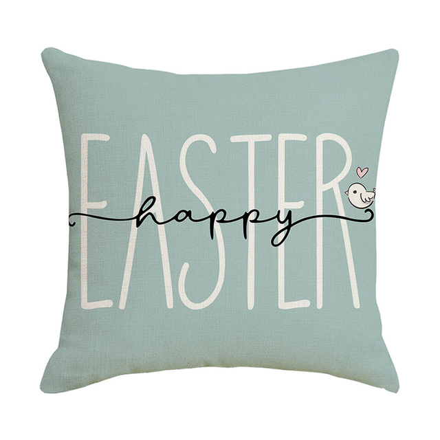 Linen Throw Pillow Covers 18x18 Inch Cartoon Happy Easter with Colorful Eggs Gnomes Home Decor Pillowcase Square Cushion Covers for Sofa Bed Couch Car 