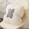 Premium Flannel Fleece Bed Throw Blanket for Sofa Couch Coverlet Bed Thickened Blanket Four Seasons Office Sofa Couch Lunch Break Blanket 