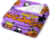 Halloween Printed Flannel Blanket Soft Flannel Ghost Blanket, Cozy Plush for Couch, Sofa & Bed, Fall Winter Decor, for Kids & Adults