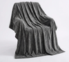 Flannel Fleece King Size Blanket for Bed, Soft Fluffy Velvet Bedspread Coverlet with Decorative Vintage Pattern for All Season, Warm And Lightweight, Champagne