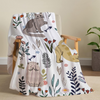 Cat Throw Blanket Floral Flower Blankets Gift for Cat Lover Throw Blanket Cats Themed Flannel Cozy Fuzzy Plush Blankets for Bed Chair Couch