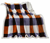 Printed & Striped Flannel Fleece Throw Blanket for Couch Soft & Warm Fluffy Cream White Blanket, Decorative And Giftable Striped Blankets for Women, Men