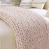 Chunky Knit Plush Throw Blanket – Luxury Ultra Soft Solid Color Knit Blanket for Sofa & Bed, Cozy All-Season Decorative Winter Throw