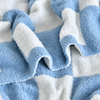 Checkered Blanket, Cozy Soft Throw Blankets for Couch Bed, Fluffy Plaid Lightweight Comfy Travel Picnic Blanket Gifts for Sofa Chair Living Room Camping (Blue, Throw 50"x60")