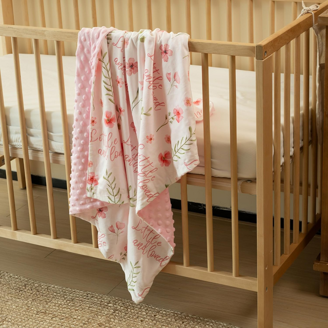 Checkered Baby Blanket, Nursery Minky Blanket for Boys Girls, Cozy Soft Fluffy Newborn Infant Toddler Receiving Blankets for Crib Stroller or Carseat, 30x40 Inches, Blue