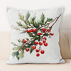 18x18 in Christmas Trees Throw Pillow Covers Decorative Cushions Red Truck Snowy Pillow Cases Soft Square Case Home Decor for Farmhouse Bed Room Sofa Living Room Travel Outdoor 