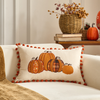 Hello Pumpkin Cushion Cover Autumn Fall Pillows Decor Living Room Bedroom Decoration Warm Cozy Pumpkin Pillow Covers Thanksgiving Day Cushion Pillowcase Tufted Fall Maple Leaf Pillow Cover Set 
