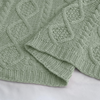 Cable Knit Throw Blanket and Pillow Set, Sage Green Set of 3, Knitted Throw (50"x60") & 2 Pillow Covers (18"x18"), Soft & Cozy Decorative for Couch Bed Sofa