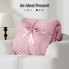 Fleece Weighted Blanket for Adults (60" x 80" 15lbs, Pink), Dual Sided Cozy Soft Sherpa Heavy Blanket, 3D Imitation Turtle Shell Warm Jacquard Flannel Weighted Blankets for Couch and Bed