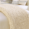 Chunky Knit Plush Throw Blanket – Luxury Ultra Soft Solid Color Knit Blanket for Sofa & Bed, Cozy All-Season Decorative Winter Throw, OEM Custom Size Manufacturer