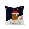 Pine Trees Reindeer Christmas Cushion Covers 45x45 Cm Christmas Pillowcases Linen Polyester Sofa Cushions for Holiday Decorations Winter Home Couch 