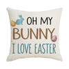 Spring Welcome Hello Decorative Throw Pillow Easter Bunny Eggs Truck Pillow Covers Porch Outdoor Home Decor Floral Farmhouse Holiday Sofa Couch Cushion Case 20x27 Inch 
