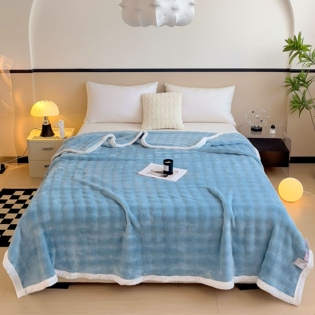 Oversized Double Bed Blanket Cozy Thick Blanket for All Seasons Suitable for Women Men And Children Microfiber Flannel Blanket Birthday Gift for Women for Her 