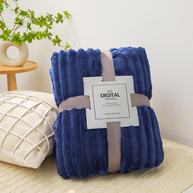 Super Soft Flannel Fleece Throw Blanket for Couch Bed Sofa Striped Blankets for Women Men Fuzzy Cozy for All Seasons