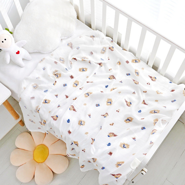 Baby Blankets for Infant Boys And Girls Muslin Swaddle Blankets Newborn Essentials Muslin Burp Cloths Swaddle Wrap Baby Gift