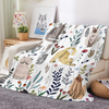 Cat Throw Blanket Floral Flower Blankets Gift for Cat Lover Throw Blanket Cats Themed Flannel Cozy Fuzzy Plush Blankets for Bed Chair Couch