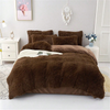 Super Soft Mink Velvet 3pcs 4pcs Bedding Set Long Plush Blanket Duvet Cover Tie Dye Blue Fuzzy Comforter Cover Set Plush Duvet Cover Bedding Sets King Size 3 Pieces with Matching Pillow Cases