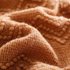 Almond Throw Blanket 50x60 Inches Throw Textured Solid Soft Sofa Couch Decorative Knit Blanket