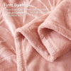 Embossed Flannel Fleece Throw Blanket Botanical Leaf Pattern Soft Plush Textured Cozy Decorative Sofa Blanket-Pink