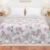 Cooling Comforter for Hot Sleepers, Pink Rose Print Cooling Blankets King Size 108"x90",Double-Sided Cool Technology, Q-Max>0.43,Lightweight Breathable, Cold Blanket for Bed
