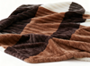 Printed & Striped Flannel Fleece Throw Blanket for Couch Soft & Warm Fluffy Cream White Blanket, Decorative And Giftable Striped Blankets for Women, Men