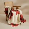 Floral Throw Blanket Big Flower Pattern Soft Cozy Warm Fuzzy Fluffy Microfiber Feather for Couch Bed Sofa Baby Pets Home Decor All Season (Chen Red, 47''x59'')