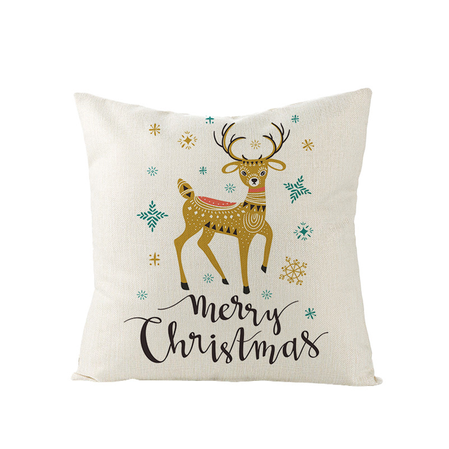 Snowman Merry Christmas 45x45 Cm Cushion Covers Christmas Xmas Tree Red Pillow Covers for Winter Holiday Decorative Throw Pillow Cases for Sofa Couch Bedroom Living Room Home 