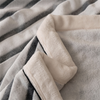 Super Soft Faux Rabbit Fur Throw Blanket Stripe Flannel Fleece Blanket for Sofa Bed Armchair Car Garden Travel Outdoor 