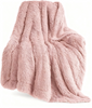 GentleSoft Fuzzy Sherpa Faux Fur Twin Blanket Bright Blue Cozy Gifts for Women Men, Soft Fleece Plush Warm Minky Thick Blanket Twin Size for Bed, Blue Room Decor Dorm Essentials Gifts