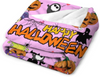 Halloween Throw Blanket 60" x 50" - Soft Flannel Ghost Blanket, Cozy Plush for Couch, Sofa & Bed, Fall Winter Decor, for Kids & Adults