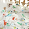 6 Layers Cotton Baby Unisex Super Soft Muslin Bath Towels, 110 X 110 Cm Animal Cozy Blanket Soft Breathable Muslin Baby Swaddles