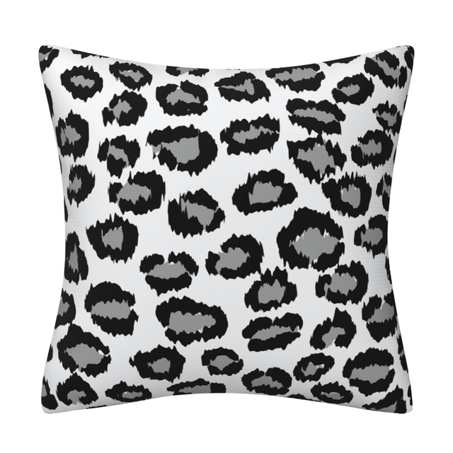 18x18” Decorative Throw Pillow Covers 45x45CM Square Cushion Covers Black And White Zebra Pattern Throw Pillow Case Leopard Print Cushion