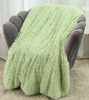 Throw Blanket Couch 2 Layers,Long Feather Throw Blanket for All Ages Home Decor